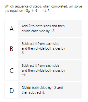 Solved: Which sequence of steps, when completed, will solve the ...