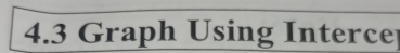 4.3 Graph Using Interce
