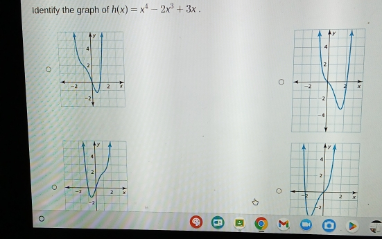 Identify the graph of h(x)=x^4-2x^3+3x.