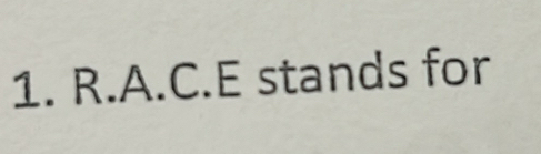 A. C. E stands for