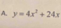 y=4x^2+24x