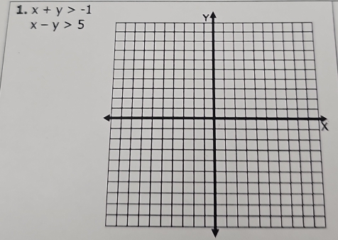 x+y>-1
x-y>5