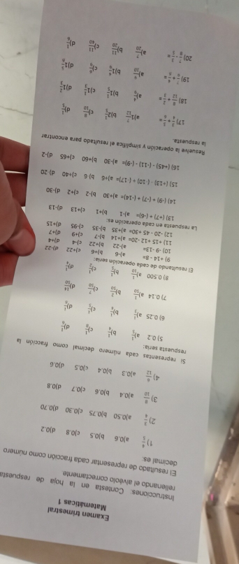  9/1 (P  60/11 (2  OR/H (q  oz/i (e frac 5c· frac azloz
 9/5 T(p  6/9 (2  6/3 t(q  OT/6 (e : 4/b + a/c (6T
 c/2 t(p  r/r t(>  5/1 t(q  6/7 (e  t/t + 21/8 (81
 5/2 (p  01/e (3  1/1 ziq  21/c t(n = 9/5 + 1/5 (∠ T
e¿sandsa 
σεлιμοοωа εjеd oрειΠsαι (ə εлуιdωις Α υφισελəάο ει αмəπsθy
z-(1 99+(3 09+(q OE· (e=(6-)· (IT-)-(sv+)(9t
DZ IF 0F+(2 9(q 9+(^circ =(∠ T°)+(o)--(varepsilon +)()(st+)(st
OE· lP z+(3 z-19 OE+(e=(pT^-)+)(-)+(6-)(t(+)(6)
ET-(p EI+(3 1+1q I-(e =(9-)+(∠ +)(varepsilon T
:8 ugiaejado epea ua essandsal en
ST+(P S6-(3 SE-19 SE+(e=OE+SF-OC-(zT
∠ +(p 6+(3 ∠ · (q
p+(p P(3 ZZ+1q PT+(R=OC-ZT+ST+(LT ZZ-(e
zz-(P ZZ+(3 9+(q 9-(e =ET-6-(DT
8-pt+(6
:eues uφpesado épes ap opuelnsas (3
 b/1 (p  2/1 (2  5/3 (q  01/1  o 005 0 (8
frac osfrac mu _1(P  65/4 (x  as/t q  65/1  O (∠
 9/3 (P  5/1 (3  7/3 (q  c/c (e SZ 0 (9
 9/1 (P  8/1 (2  1/1 q  s/t ( z'o(s
;euas eisandsa
υφэеή οωοэ ¡еωэəρ σаωηu еρеɔ sεqəsəάə !ς
9 of S°O p'0(q ε'ole  21/9 (b
8'0(P ∠ O(3 9'0(9 tO(e  partial 1/8 (varepsilon
O∠ O(P Oε O( s∠ oiq os o(e  v/r (z
z⁻olP 8 0( s~0(9 9'0(  1/r (1
Κοлаши οωοο υφρσелj ερεɔ jε¡əsəjdəj əρ ορеμпsəj (3 se ¡wɔəp
səndsaj əp eίou ε| ue etsətuo] seuσ|ɔɔr.sui
↓ seɔnęwəłW
jɐ.ŋsəw! vəwex3