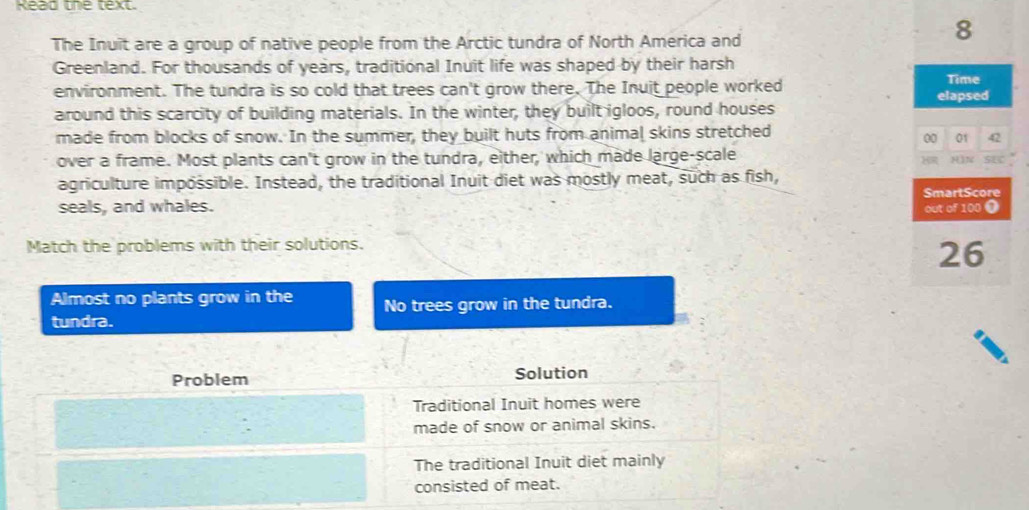 Solved: Read the text. The Inuit are a group of native people from the ...