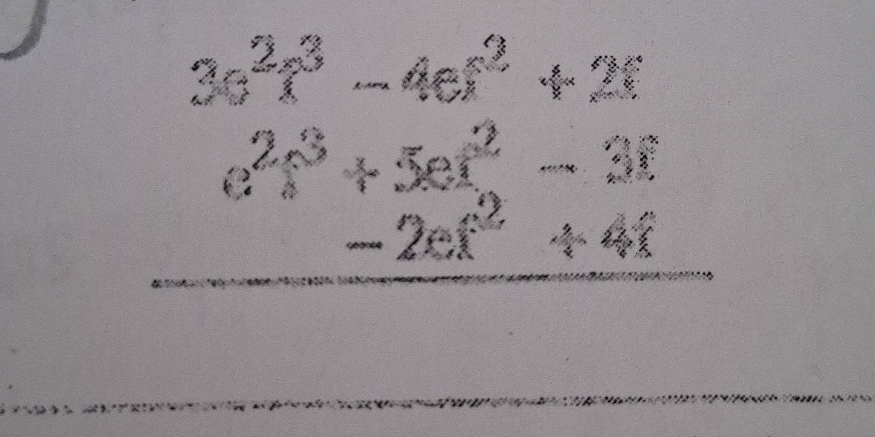 beginarrayr 36^(frac 2* 3)3-4e^(frac 2)3+2^(frac e^2* 3)3+5e^(frac 2)3-38 -2e^(frac 2)3+41 hline endarray 