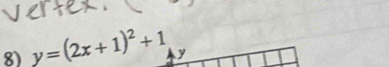 a
8) y=(2x+1)^2+1
y