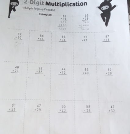 2-Digit Multiplication