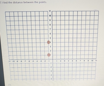 Find the distance between the points.