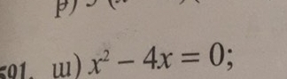 x^2-4x=0;