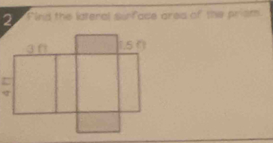 Find the lateral surface ared of the prism.