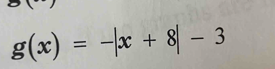 g(x)=-|x+8|-3