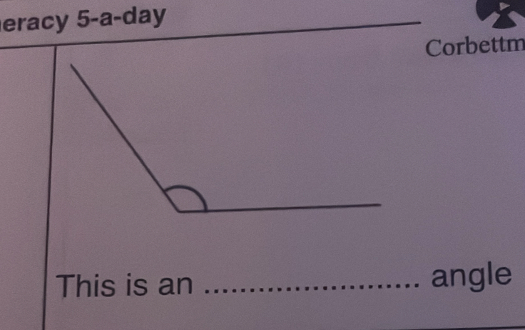 eracy 5-a-day 
_ 
Corbettm 
This is an _angle