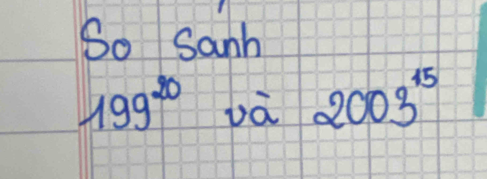 So Sanh
199^(20) bà 2003^(15)