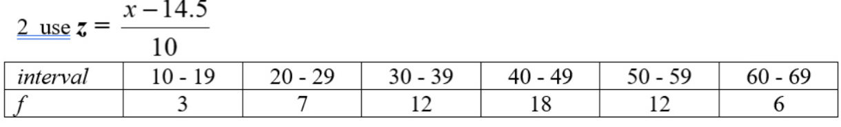 use z= (x-14.5)/10 