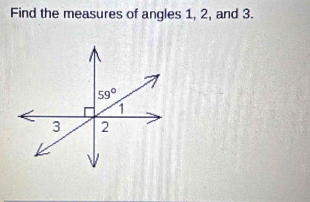 Find the measures of angles 1, 2, and 3.