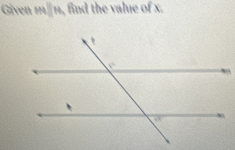 Given 1 h) n, find the value of x.