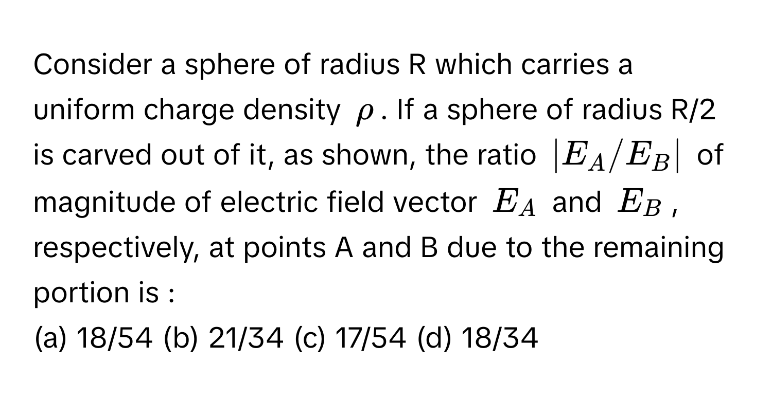 Solved: Consider a sphere of radius R which carries a uniform charge ...