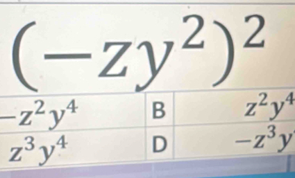 (-zy^2)^2