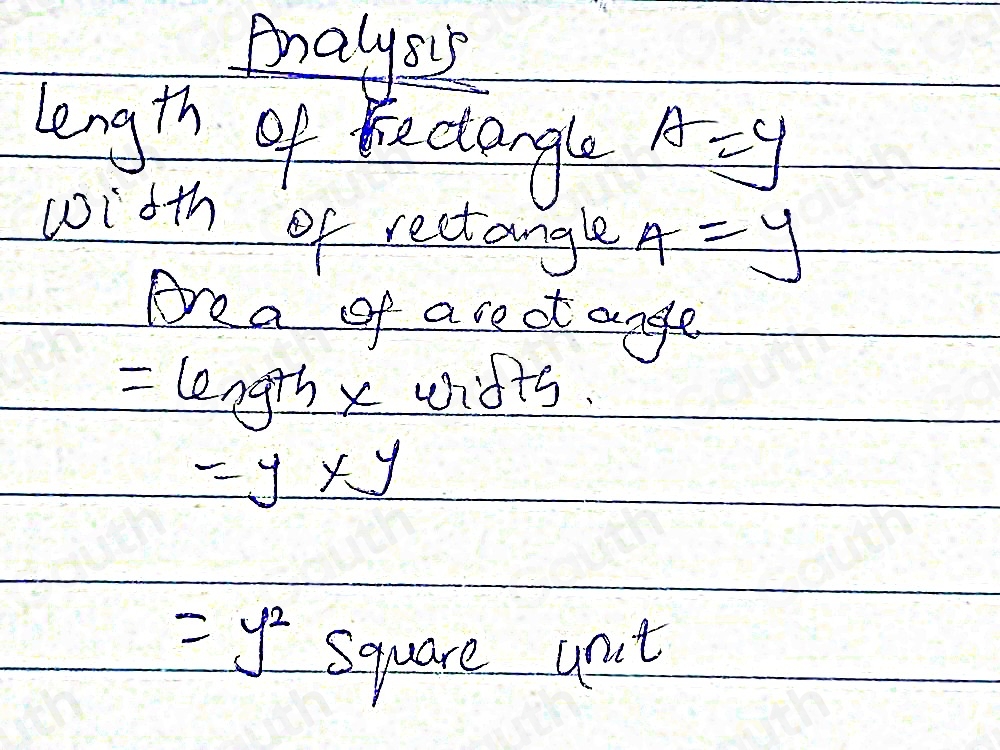 Solved what is the area of rectangle a math 