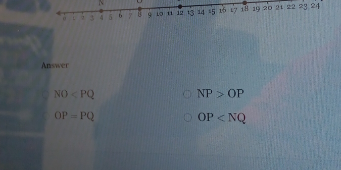 N
Answer
NO
NP>OP
OP=PQ
OP