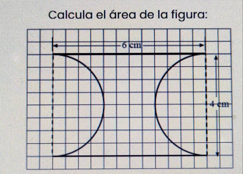 Calcula el área de la figura: