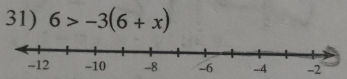 6>-3(6+x)