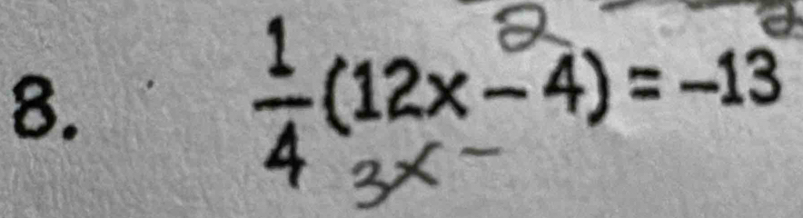 (12× -4) = −13