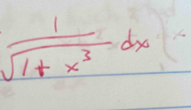 ∈t  1/sqrt(1+x^3) dx