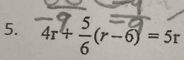 4r+ ≥(r−6) = 5r