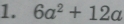 6a^2+12a