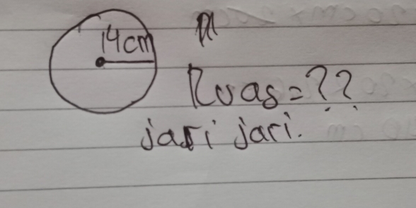 a
Ruas= ? ? 
jasi jari.