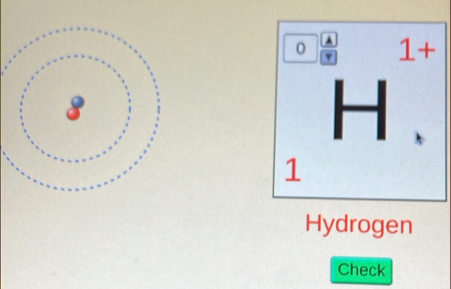 a 1+
M
8
H

1 
Hydrogen 
Check