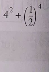 4^2+( 1/2 )^4