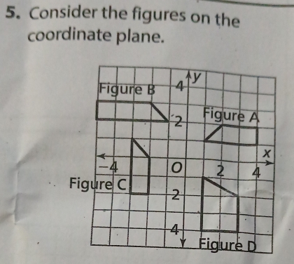 Consider the figures on the 
coordinate plane.