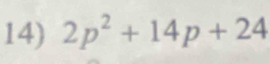 2p^2+14p+24