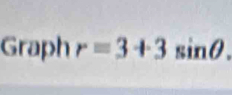 Graph r=3+3 sin θ