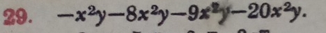 -x^2y-8x^2y-9x^2y-20x^2y.