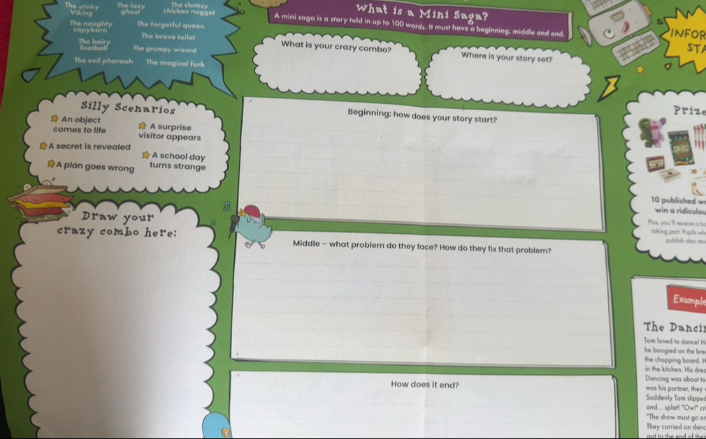 Solved: What is a Mini Saga? Viking The stinky The loxy ghos c icen n u ...