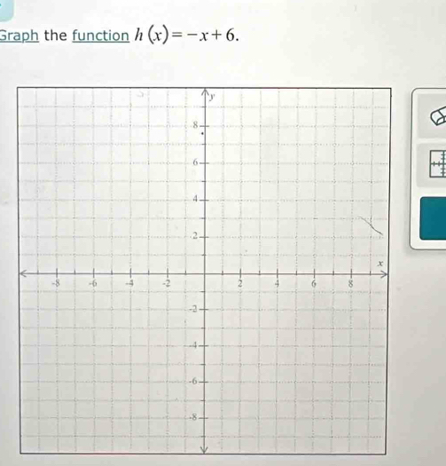 Graph the function h(x)=-x+6.