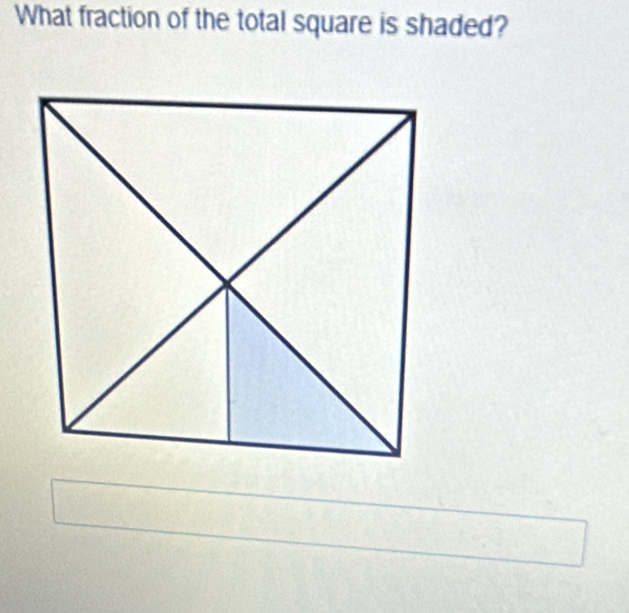 What fraction of the total square is shaded?