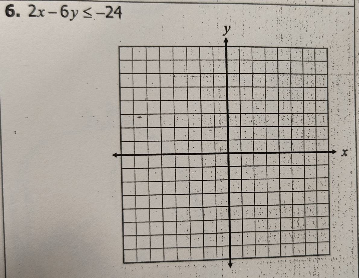 2x-6y≤ -24