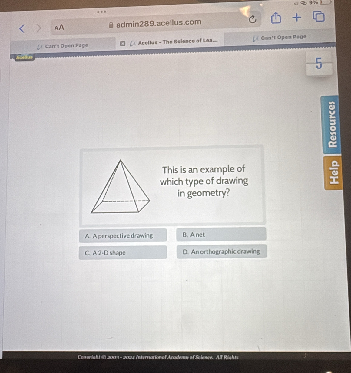 Solved: 9% AA admin289.acellus.com Can't Open Page Acellus - The ...