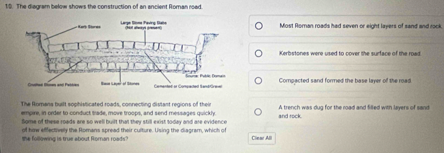 Solved: The diagramn below shows the construction of an ancient Roman ...