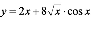 y=2x+8sqrt(x)· cos x