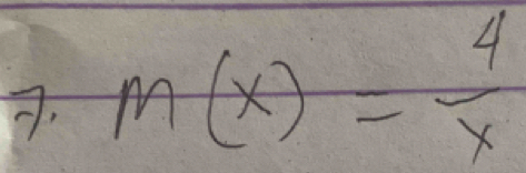 M(x)= 4/x 