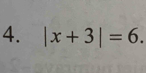 |x+3|=6.