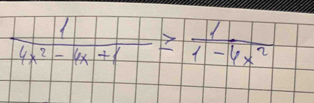  1/4x^2-4x+1 ≥slant  1/1-4x^2 