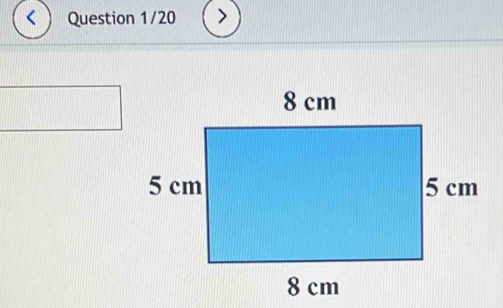 Question 1/20 >