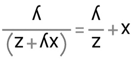  wedge /(z+wedge x) = wedge /z +x