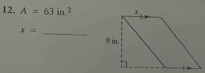 A=63in.^2
x= _